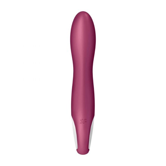 Satisfyer Big Heat - nabíjací, ohrievajúci vibrátor na bod G (červený)