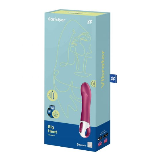 Satisfyer Big Heat - nabíjací, ohrievajúci vibrátor na bod G (červený)