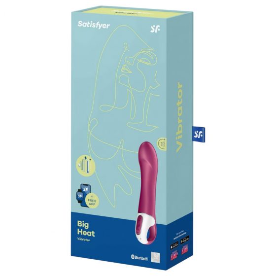 Satisfyer Big Heat - nabíjací, ohrievajúci vibrátor na bod G (červený)