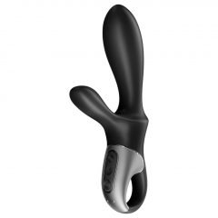   Satisfyer Heat Climax Plus - inteligentný, hrejivý, pákový análny vibrátor (čierny)