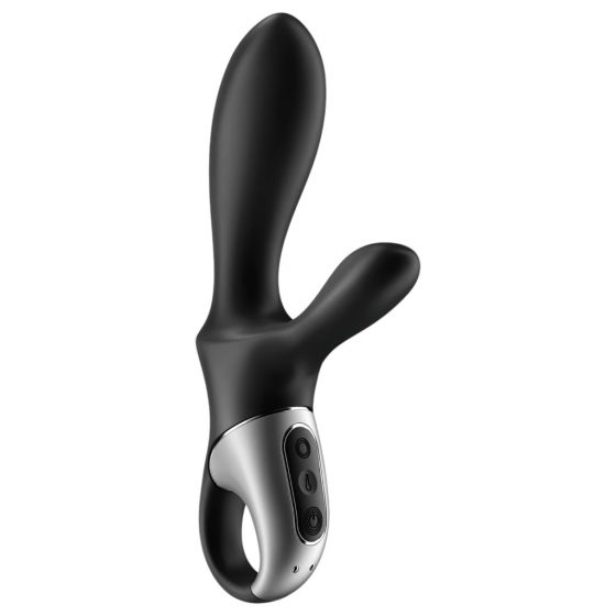 Satisfyer Heat Climax Plus - inteligentný, hrejivý, pákový análny vibrátor (čierny)