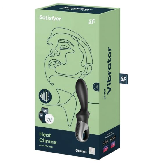 Satisfyer Heat Climax - smart análny vibrátor s funkciou ohrevu (čierny)