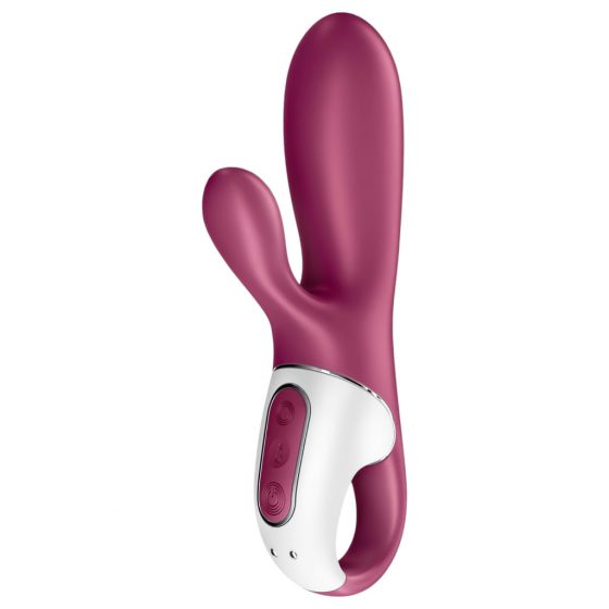 Satisfyer Hot Bunny - inteligentný, vyhrievací vibrátor s ramenom na klitoris (červený)