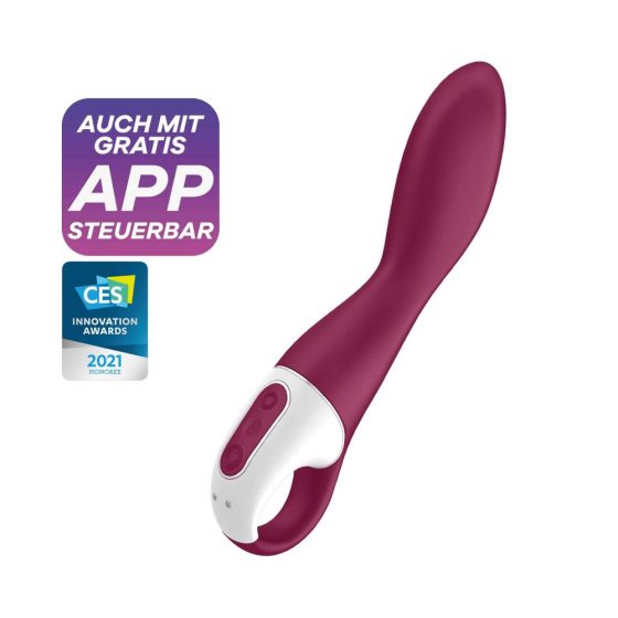 Satisfyer Heated Thrill - inteligentný, nabíjací, ohrievajúci vibrátor (červený)