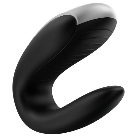 Satisfyer Double Fun - nabíjací smart párový vibrátor s diaľkovým ovládačom (čierny)