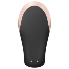   Satisfyer Double Love - nabíjací, vodotesný smart párový vibrátor (čierny)