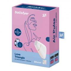   Satisfyer Love Triangle - nabíjací, vodotesný, smart vibrátor a stimulátor na klitoris (biely)