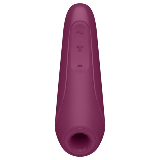 Satisfyer Curvy 1+ - nabíjací, vodotesný smart vibrátor na stimuláciu klitorisu (červená ruža)