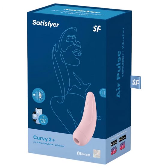 Satisfyer Curvy 2+ -nabíjací vodotesný smart vibrátor a stimulátor klitorisu (ružový)