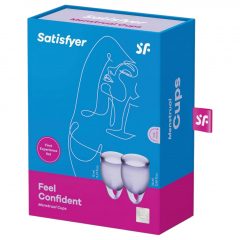   Satisfyer Feel Confident - súprava menštruačných kalíškov (fialová) - 2ks