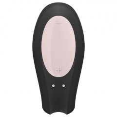   Satisfyer Double Joy - nabíjací, vodotesný, smart párový vibrátor (čierny)