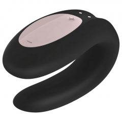   Satisfyer Double Joy - nabíjací, vodotesný, smart párový vibrátor (čierny)