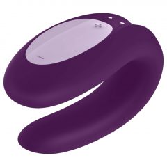   Satisfyer Double Joy - nabíjací, vodotesný, smart párový vibrátor (fialový)