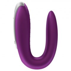   Satisfyer Double Fun - nabíjací, vodotesný smart párový vibrátor s diaľkovým ovládačom (fialový)