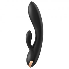   Satisfyer Double Flex - inteligentný vibrátor s dvojitým zajačikom (čierny)