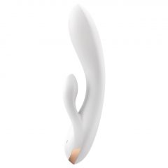   Satisfyer Double Flex - inteligentný vibrátor s dvojitým zajačikom (biely)