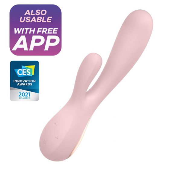 Satisfyer Mono Flex - nabíjací, vodotesný smart vibrátor (bledo ružový)