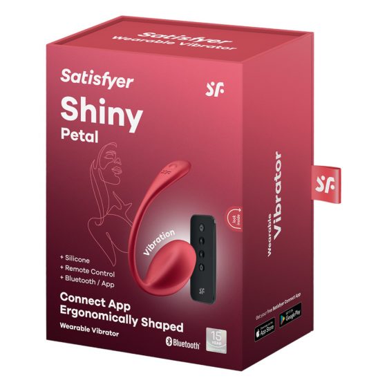 Satisfyer Shiny Petal - rádiové vibračné vajíčko (červené)