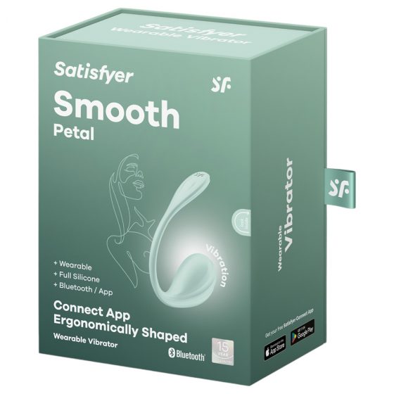 Satisfyer Smooth Petal - inteligentné vibračné vajíčko (zelené)