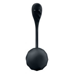   Satisfyer Ribbed Petal - rádiové vibračné vajíčko (čierne)