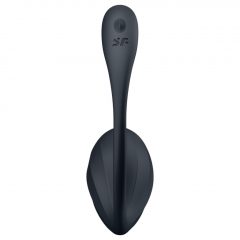   Satisfyer Ribbed Petal - vibračné vajíčko s rádiovým ovládaním (čierne)