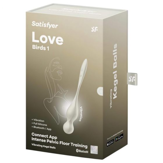 Satisfyer Love Birds 1 - inteligentné, vibračné venušine guličky (biele)