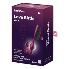   Satisfyer Love Birds Vary - inteligentná, kombinovateľná venušina guľa (bordová)