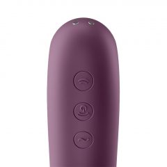   Satisfyer Dual Kiss - 2in1, nabíjací vaginálny a klitorisový vibrátor (fialový)