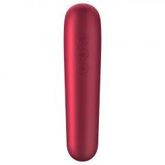   Satisfyer Dual Love - nabíjací, vodotesný smart vibrátor na klitoris a vagínu (červený)