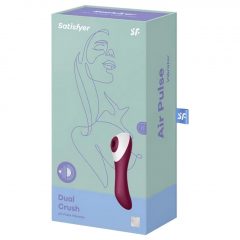   Satisfyer Dual Crush - nabíjateľný vaginálny a klitorisový vibrátor (červený)