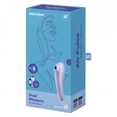   Satisfyer Dual Pleasure - nabíjací, vodotesný smart vibrátor na klitoris a vagínu (fialový)