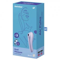   Satisfyer Dual Pleasure - nabíjací, vodotesný smart vibrátor na klitoris a vagínu (fialový)