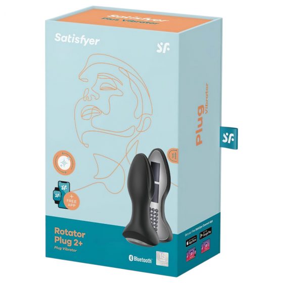 Satisfyer Rotator Plug 2 - nabíjací, rotujúci korálkový análny vibrátor (čierny)