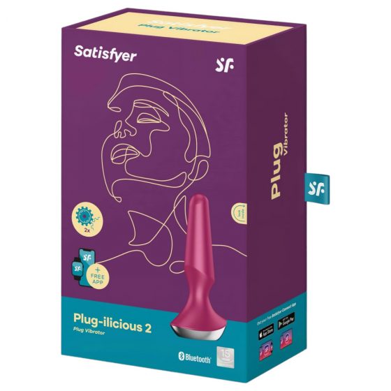 Satisfyer Plug-ilicious 2 - inteligentný análny vibrátor (červený)