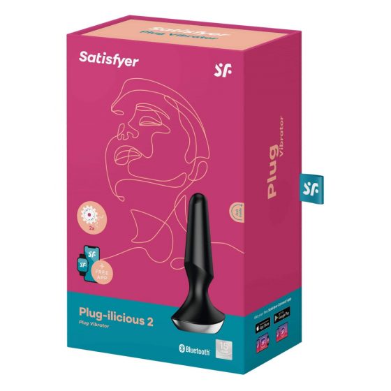 Satisfyer Plug-ilicious 2 - inteligentný análny vibrátor (čierny)