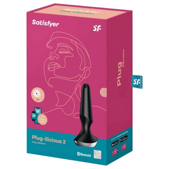 Satisfyer Plug-ilicious 2 - inteligentný análny vibrátor (čierny)