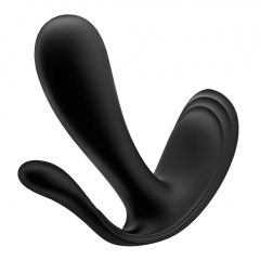   Satisfyer Top Secret Plus - nabíjací, inteligentný 3 kolíkový vibrátor (čierny)