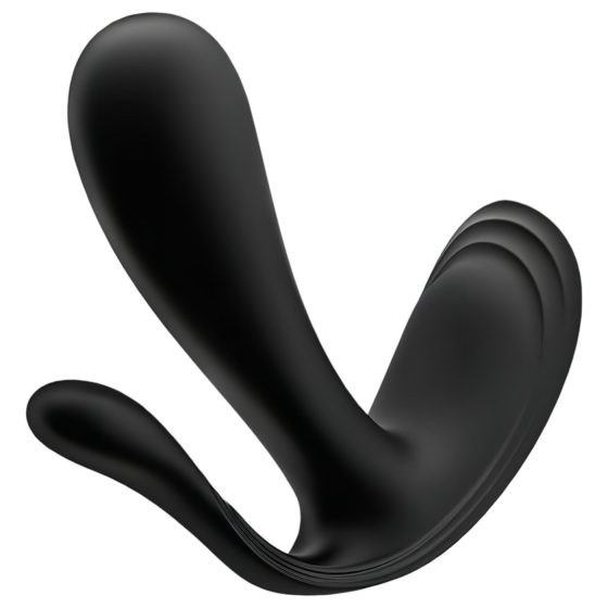 Satisfyer Top Secret Plus - inteligentný 3-ramenný vibrátor (čierny)