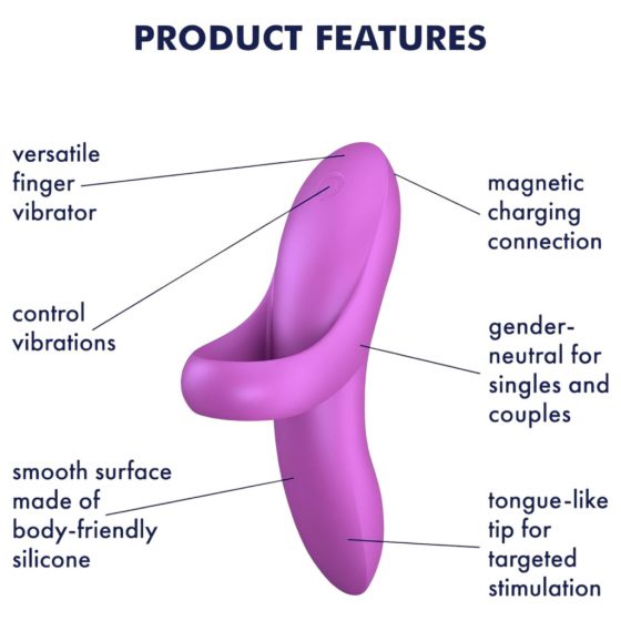 Satisfyer Bold Lover - nabíjateľný, vodotesný prstový vibrátor (ružový)