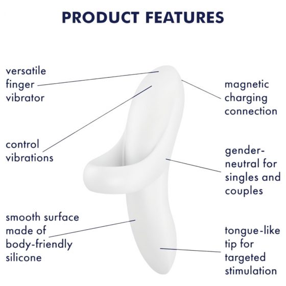 Satisfyer Bold Lover - nabíjací prstový vibrátor (biely)