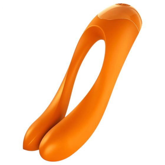 Satisfyer Candy Cane - nabíjací, vodotesný vibrátor s dvoma ramienkami (oranžový)