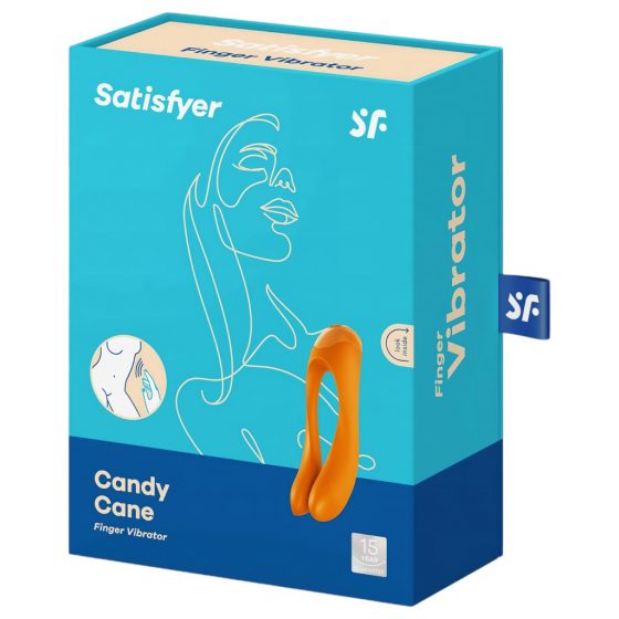 Satisfyer Candy Cane - nabíjací, vodotesný vibrátor s dvoma ramienkami (oranžový)