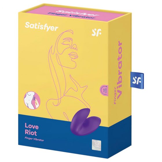 Satisfyer Love Riot - dobíjací, vodotesný vibrátor na prsty (fialový)