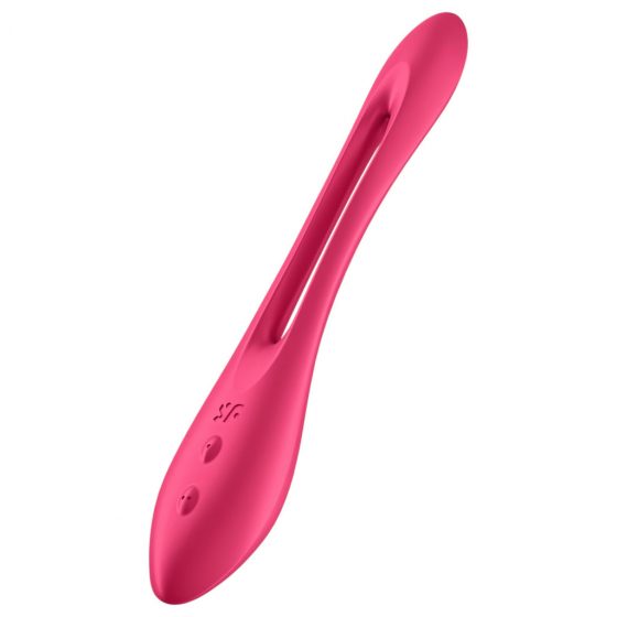 Satisfyer Elastic Joy - nabíjateľný, flexibilný párový vibrátor (červený)