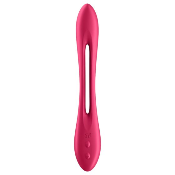 Satisfyer Elastic Joy - nabíjateľný, flexibilný párový vibrátor (červený)