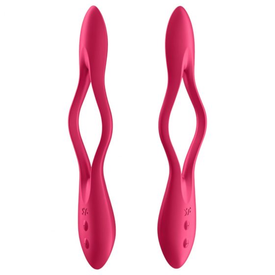 Satisfyer Elastic Joy - nabíjateľný, flexibilný párový vibrátor (červený)