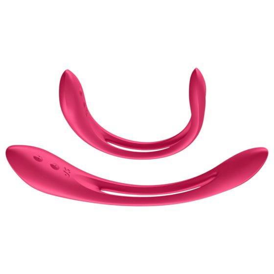 Satisfyer Elastic Joy - nabíjateľný, flexibilný párový vibrátor (červený)