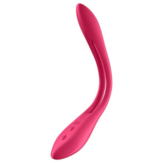 Satisfyer Elastic Joy - nabíjateľný, flexibilný párový vibrátor (červený)