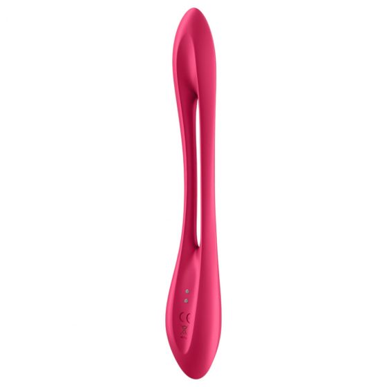 Satisfyer Elastic Joy - nabíjateľný, flexibilný párový vibrátor (červený)