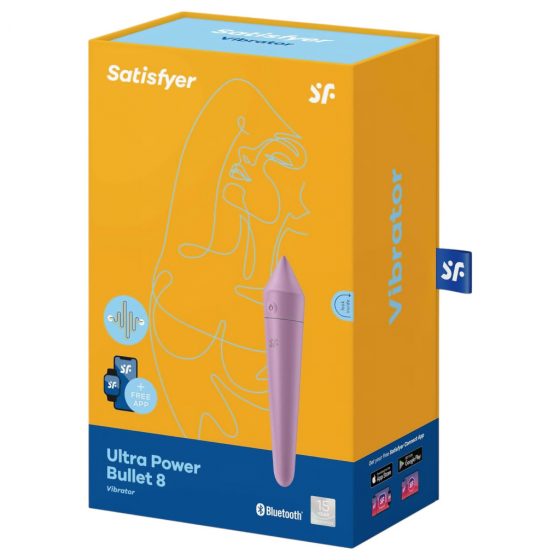 Satisfyer Ultra Power Bullet 8 - inteligentný, nabíjací, vodotesný vibrátor (fialový)